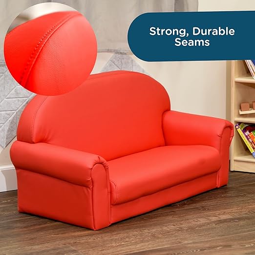 Children's Factory As We Grow Toddler Sofa, Flexible Seating for Daycare or Preschool, Kids Reading Couch, Playroom Furniture, Red