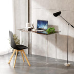 Acrylic Desk, Modern Study Table for Home Office - Extended Surface Multi-Purpose Console & Entryway Table, Sturdy Lightweight Design (42.5-inch, Yellowtea)