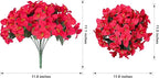 Ivydale Artificial Bougainvillea Flowers for Outdoors Decoration, 4 Bundles Fake Flower UV Resistant Realistic Silk Flowers for Outside, Faux Plants for Planter Patio Porch Home Decor (Red)