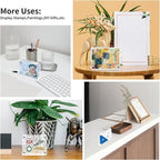 Mini Picture Frame 2.5x3.5 inch Clear Acrylic Magnetic Photo Business Card Frame 20mm Thick Double Sided Wallet Size Desktop Display Frames for Office Home Decor Photos Cards (10 Pcs)