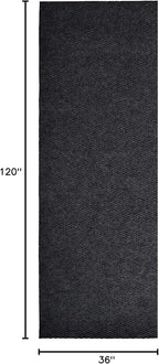 iCustomRug Hallway Runner Rug – 3x10ft Black, Indoor/Outdoor, Non-Slip Rubber Backing, Low-Profile All-Weather Carpet, Non-Shedding & Easy Care, Entryway Mat Ideal for High Traffic Areas
