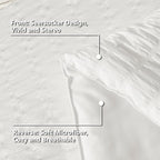 CozyLux King Size Comforter Set White Seersucker 7 Pieces Bed in a Bag King Comforter Set with Sheets, Luxury Soft Bedding Set with Down Alternative Comforter, Sheets, Pillowcases & Shams All Seasons