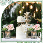 Bud Vase Set of 6 Vases Clear Plastic Small Bud Vases for Flowers Centerpieces Ribbed Vases in Bulk for Wedding Table Decorations Birthday Party Home Decor Housewarming Gifts