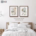 VCK 22x28 Picture Frame 3 Pack, Brown Wood Poster Frame with Exclusive Wood Grain, Wall Mounting Hanging