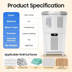 Movable Household Laundry Basket,2 Tier Laundry Hamper Basket Sorter with Wheels&Handle,Large Hand-Held Laundry Basket Clothes Storage Organizer for Bathrooms Bedrooms