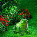 TIJNN Solar Frog Lights Deck Decorative Lighting Statue Lawn Patio Backyard Outdoor Garden Decoration Housewarming Gift