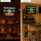 Personalized Beer Pub Bar Signs with Your Name for home wall light up with personalized pub name, man cave accessories, beer themed neon customizable lighted sign