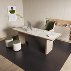 Floor Mat for Living Room, 5' X 7' Area Rug for Dining Room, Bedroom, Waterproof Vinyl Floor Mat for Outdoor Indoor, Slip Resistant Floor Protector Desk Chair Mat for Home Office, Black