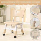 Height-Adjustable Kids Table and Chairs, 31.5''L x 23.6''W Toddler Table and 4 Chairs Set with Anti-Slip Foot Covers, Children Activity Table for Ages 2-10, Graffiti Desktop