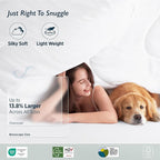 Breescape Cooling Comforter King Size - BlendTek™ Q-Max>0.46 Tech, Breathable Blanket for Hot Sleepers & Night Sweats Relief, Premium Lightweight Summer Bedding, 106x96 Inches, Snow White