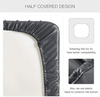 Yates Home PU Leather Couch Sofa Cushion Slipcover Water-Proof Elastic Chair RV Seat Covers Loveseat Sofa Furniture Protector Slip Cover for Settee Seater Replacement Living Room（3 Pieces, Gray）