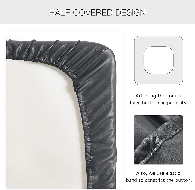 Yates Home PU Leather Couch Sofa Cushion Slipcover Water-Proof Elastic Chair RV Seat Covers Loveseat Sofa Furniture Protector Slip Cover for Settee Seater Replacement(X-Large, Gray)