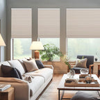 Changshade Cordless Cellular Shades, Blackout Honeycomb Shades for Windows, Pull Down Pleated Blinds, Easy to Install for Indoor Windows and French Doors,56" W x 72" H, Beige