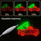 WLHOPE Christmas Truck Neon Sign,Merry Christmas Neon Signs for Wall Decor,Dimmable Merry Christmas Led Signs for Christmas Party Backdrop Bedroom Window Bar Club Shop,Christmas Gift Decoration