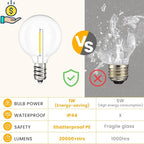 Svater Outdoor String Lights 300 FT, Patio Lights Outside with 156 G40 Shatterproof LED Bulbs, Waterproof Hanging Globe Lighting for Bistro Backyard Cafe Market, Warm White 2700K（3 x 100 FT）