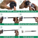 Solar Lights Outdoor Waterproof, Stainless Steel LED Landscape Lighting, Solar Garden Lights Solar Powered, Outdoor Solar Lights for Yard, Pathway, Walkway, Patio , Lawn - 12 Pack ( Cold White )