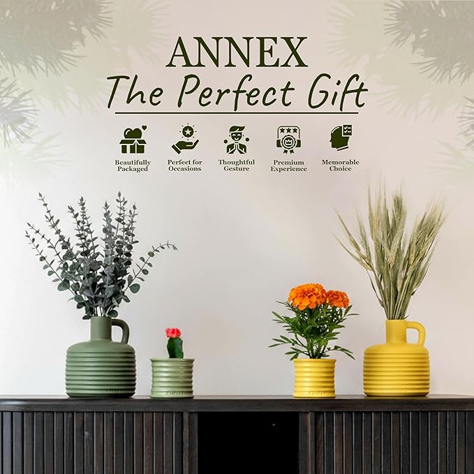 Scented Luxury Candles in Handmade Ceramic Jars, Soy Wax | Flower Bomb – Lily of The Valley & Jasmine, Large Candle | Non Toxic, 2 Wicks, Reusable Yellow Jar | Natural Spring Aromatherapy for Women