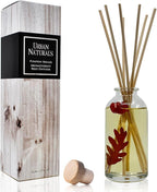 Urban Naturals Pumpkin Brulee Scented Sticks Reed Diffuser Oil Set | Fall & Winter Home Scent | Creamy Pumpkin Pie, Nutmeg & French Vanilla | Beautiful Autumn Home Decor | Great Gift Idea