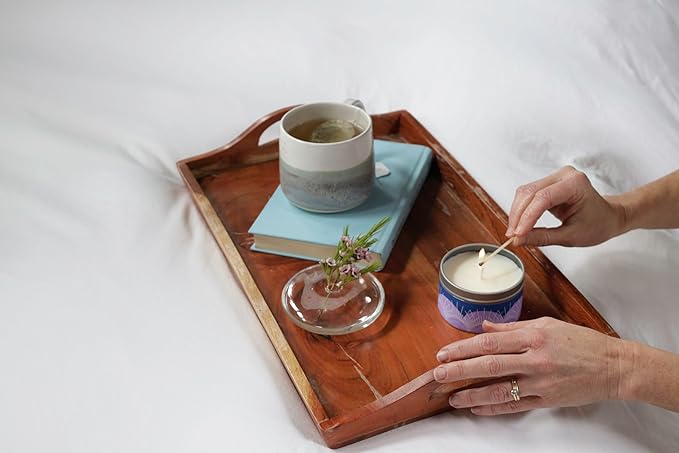 Paraffin-Free Scented Candle, Tin Candles, Birthday Gifts for Women & Men, 30-Hour Burn Time (Lemon Verbena, 6 oz)