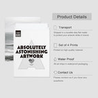 SIGNWIN Poster Bathroom Decor, Wall Art Room Decor Multicolor for Living Room, Bedroom, Office White Minimal Ocean Beach Seashore Coastal Landscapes Nature Wilderness Realism Landscape - 12"x16"x4