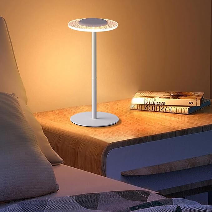 LOFTEK Cordless LED Table Lamp: Color Changing Night Light,RGB Mode with Over 100 Colors Rotating and Changing,Touch Switch,Rechargeable for Party,Bedroom,Living Room,Game Room,Camping