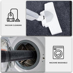 PURRUGS Dirt Trapping Door Mat 24" x 60", Non-Slip/Skid Machine Washable Entryway Rug, Shoes Scraper, Area Rug, Super Absorbent Welcome Mat for Muddy Wet Shoes and Paws, Bluish Grey & Charcoal