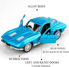 1/36 Scale 1963 Chevy Corvette Diecast Cars Models,Pull Back Vehicles Toy Cars,Cars Gifts for Boys Girls
