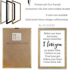 Before You Leave This Home Sign Wall Decor 16x11 Inch I Love You Inspirational Entryway Wood Framed Wall Hang Art (Wood)