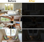 Total Blackout Window Privacy Film Decorative Static Cling with Tools, Room Darkening Window Tint for Home, Black Out Window Cover Replacement Window Curtains Window Blinds,29.5"" by 157.4""