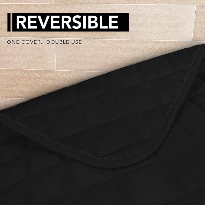 Easy-Going Sectional Couch Covers for Dogs L Shape Sofa Cover Reversible Sofa Slipcover Chaise Lounge Cover Furniture Protector Cover for Pets Dog Cat (42 x 68 inches, Black/Black)