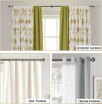 2PCS Industrial Curtain Rods for Windows 18 to 88 Inches Adjustable Length, 1 Inch Diameter, with Aluminium Finials (Antique Silver, 18” to 88”2PCS)