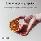 Hidden Label Large Scented Candle, Blood Orange & Grapefruit, 30oz 3 Wick Huge Candle, Serene Collection Slow Burn Natural Soy Candles for Home Scented