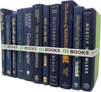 Curated Decorative Books Hardcover Décor Books for Home Décor, Choose Color, Interior Design, Office, Wedding Display, Instant Library, or Staging (Half Foot, Navy)