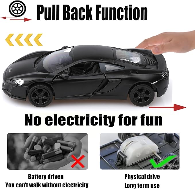 1/36 Scale Mclaren Diecast Model Car,Pull Back Vehicles Mclaren Toy Cars,Cars Gifts for Boys Girls