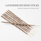 Lavender Incense Sticks – 7 Natural Incense Sticks for Meditation, Spiritual Use and Stress Relief Gifts, Handmade for Air Purification