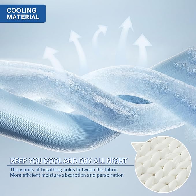 YnM Cooling Chunky Throw Blanket, Medium-Weight, Hand Knitted, Skin Friendly, Ventilated and Breathable, Machine Washable, Home Décor Piece for Couch, Sofa and Bed (White, 40x50 Inch)