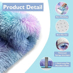 Shag Area Rug for Bedroom 5x8,Fluffy Area Rugs for Living Room,Soft Fuzzy Rug Non-Shedding Indoor Plush Carpet for Kids Bedroom Nursery Dorm Home Decor,Rainbow Purple