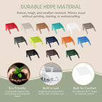 WestinTrends Outdoor Ottoman, Patio Adirondack Ottoman Foot Rest, All Weather Poly Lumber Folding Foot Stool for Adirondack Chair, Widely Used for Outside Porch Pool Lawn Backyard, White