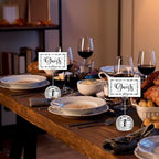 24 Pcs Disco Ball Table Number Holders, 2 Inch Silver Place Card with Swirl Wire Name Cards, Picture Holder for Tables, Photo Stand Clips for Christmas Wedding Party Favor