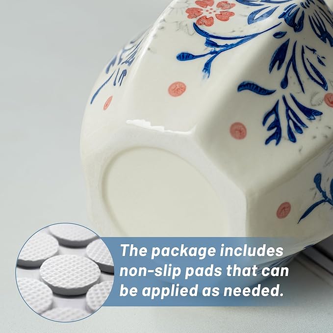 Small Blue and White Ceramic Vase, 6 Inch Vintage Chinoiserie Flower Vase Decorative Antique Vases for Home Decor, Rustic Porcelain Vase Farmhouse Shelf Table Centerpieces Decor