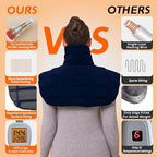 Ruqiji 19" x 24" Weighted Neck&Shoulder Heating Pad, 2.5lbs with 12 Temperature Settings&Countdown timer,Pain Relief for Neck/Shoulders/Menstrual Pain, Christmas Gifts for Women Men Mom Dad(Navy Blue)