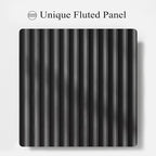 Fluted Buffet Cabinet with Storage, 120" Sideboard Buffet Storage Cabinet with 8 Doors & Adjustable Shelves, Coffee Bar Wood Credenza Cabinet for Kitchen, Dining Room, Living Room, Black(2PCS)