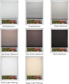 Changshade Cordless Cellular Shades, Light Filtering Honeycomb Shades for Windows, Pull Down Pleated Blinds, Easy to Install for Indoor Windows and French Doors,30" W x 50" H, Grey