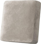 H.VERSAILTEX Velvet Stretch Couch Cushion Cover Plush Cushion Slipcover for Chair Cushion Furniture Protector Seat Cushion Sofa Cover (1 Piece Armchair Cushion Covers, Oatmeal)