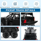 Toy Trucks for Boys 1/32 Diecast Trucks Mammoth Model Truck,Collectible Pickup Truck Model Kit,Pull Back Cars with Lights and Sounds,Toy Trucks for Boys Age 4-7（Black）