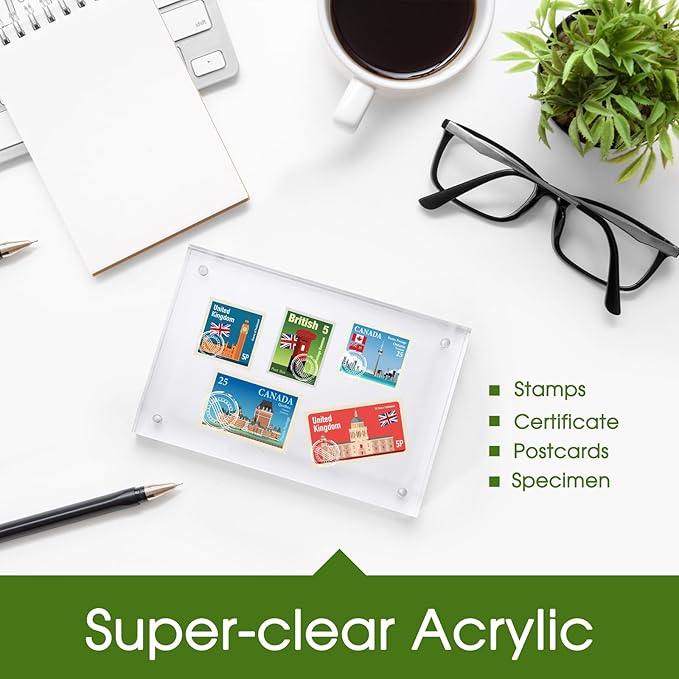 SYNTRIFIC Acrylic Frame 5x7, 5 x 7 Acrylic Picture Frame 6 PACK Clear Double Sided Magnetic Picture Frame, Free Standing Desktop Acrylic Photo Frame Display,Lucite Frame,10+10mm Thickness Magnetic