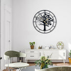 30inch/76cm Extra Large Tree of Life Wall Clocks for Living Room Decor,Bedroom,Battery Operated,Metal,Decorative,Analog,Silent,Non Ticking Wall Clock,Room Wall Decor (Tree of Life, 30 inches)