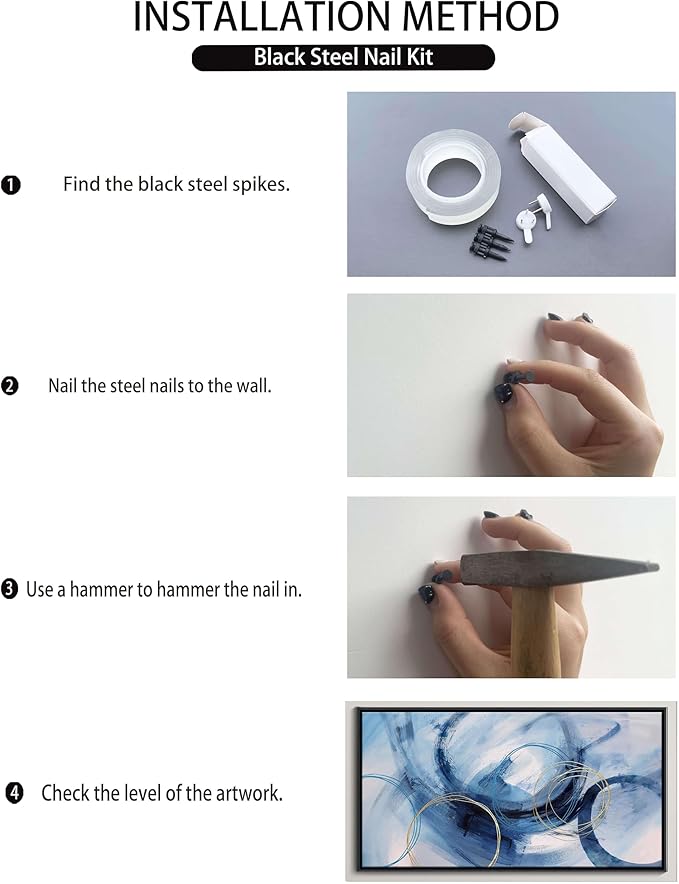 Abstract Wall Art DUNHUANG ART Framed Canvas Wall Art - Modern Wall Art Decor for Living Room, Bedroom, Office - Ready to Hang - Home Decoration 30"x60"