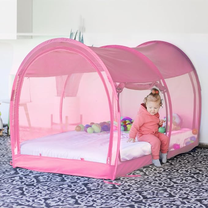 LEEDOR Bed Tent Dream Tents Bed Canopy Shelter Cabin Indoor Privacy Warm Breathable Pop Up Twin/Full/Queen for Kids and Adult Patent Pending(Mattress Not Included)