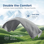 Cozy Bliss Cooling Comforter King Size Dual-Sided, Ultra-Soft Cooling Blankets for Hot Sleepers and Night Sweats, Breathable Lightweight Silky Smooth, Dark Grey